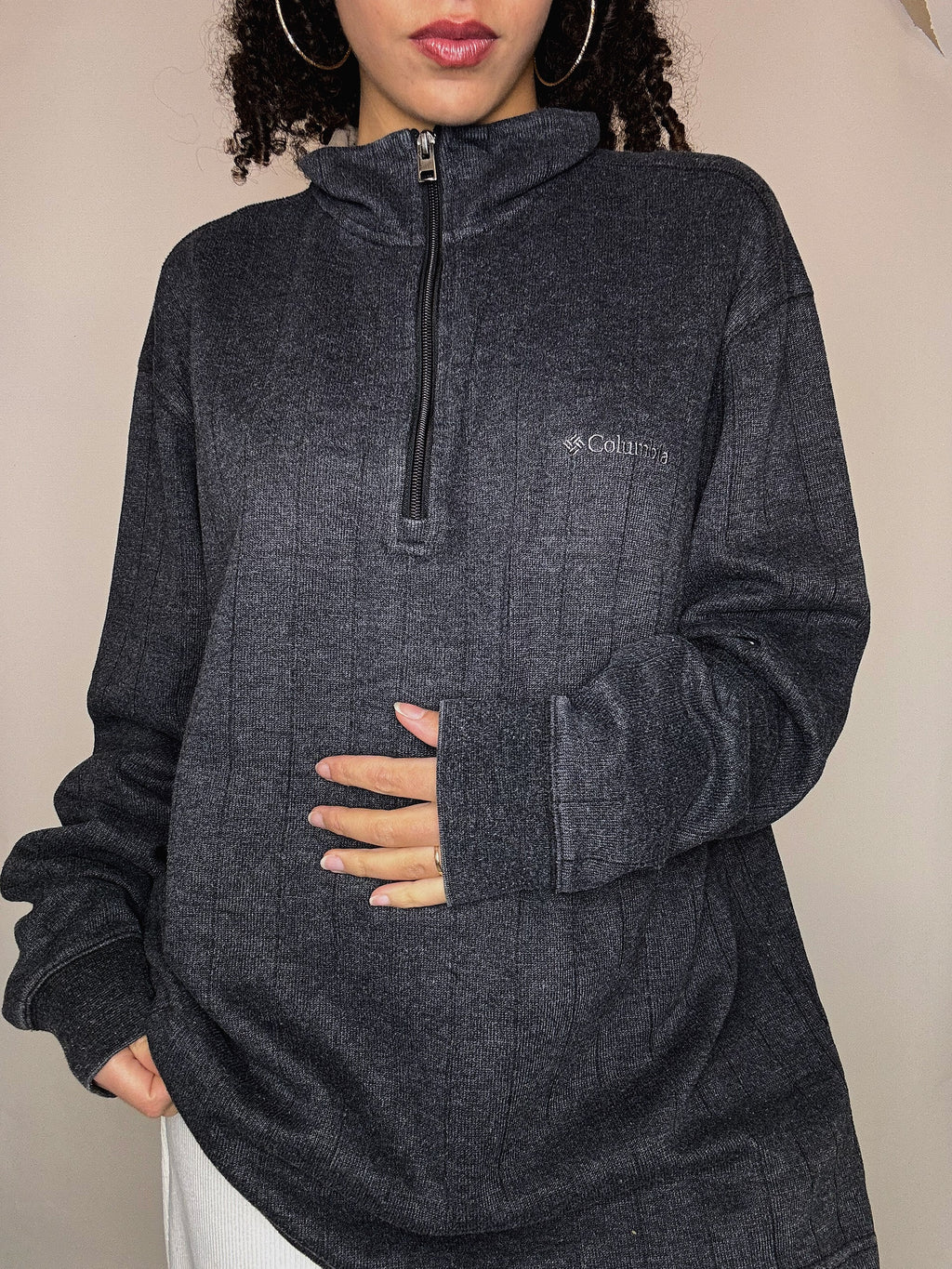 Pull outdoor gris Colombia XL vintage