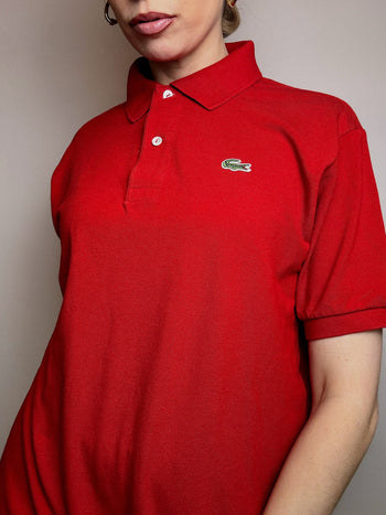 LACOSTE M Vintage red short-sleeved polo shirt