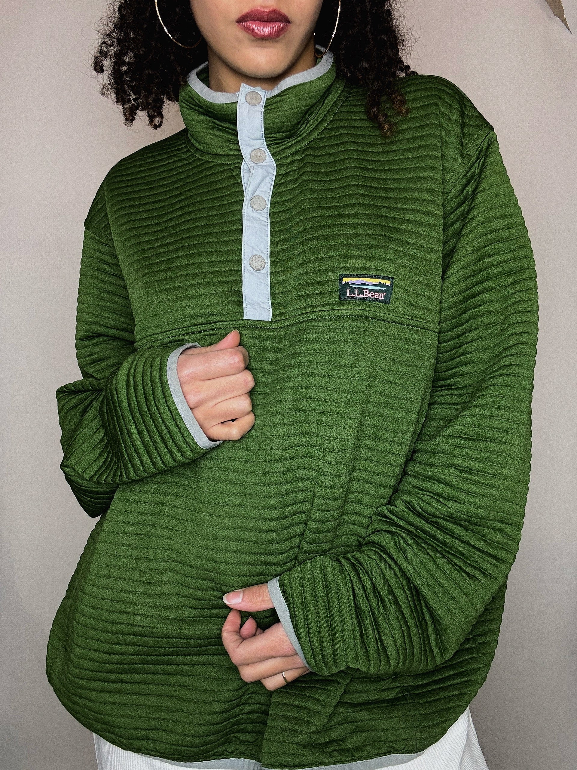 Sweat vert olive L.L.Bean XL vintage