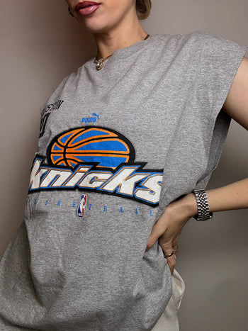 PUMA x NY KNICKS L Grey Basketball Tank Top