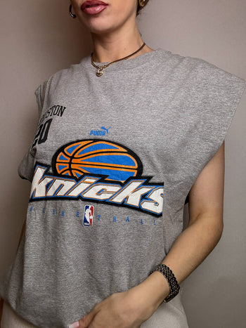 PUMA x NY KNICKS L Grey Basketball Tank Top