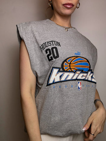 PUMA x NY KNICKS L Grey Basketball Tank Top