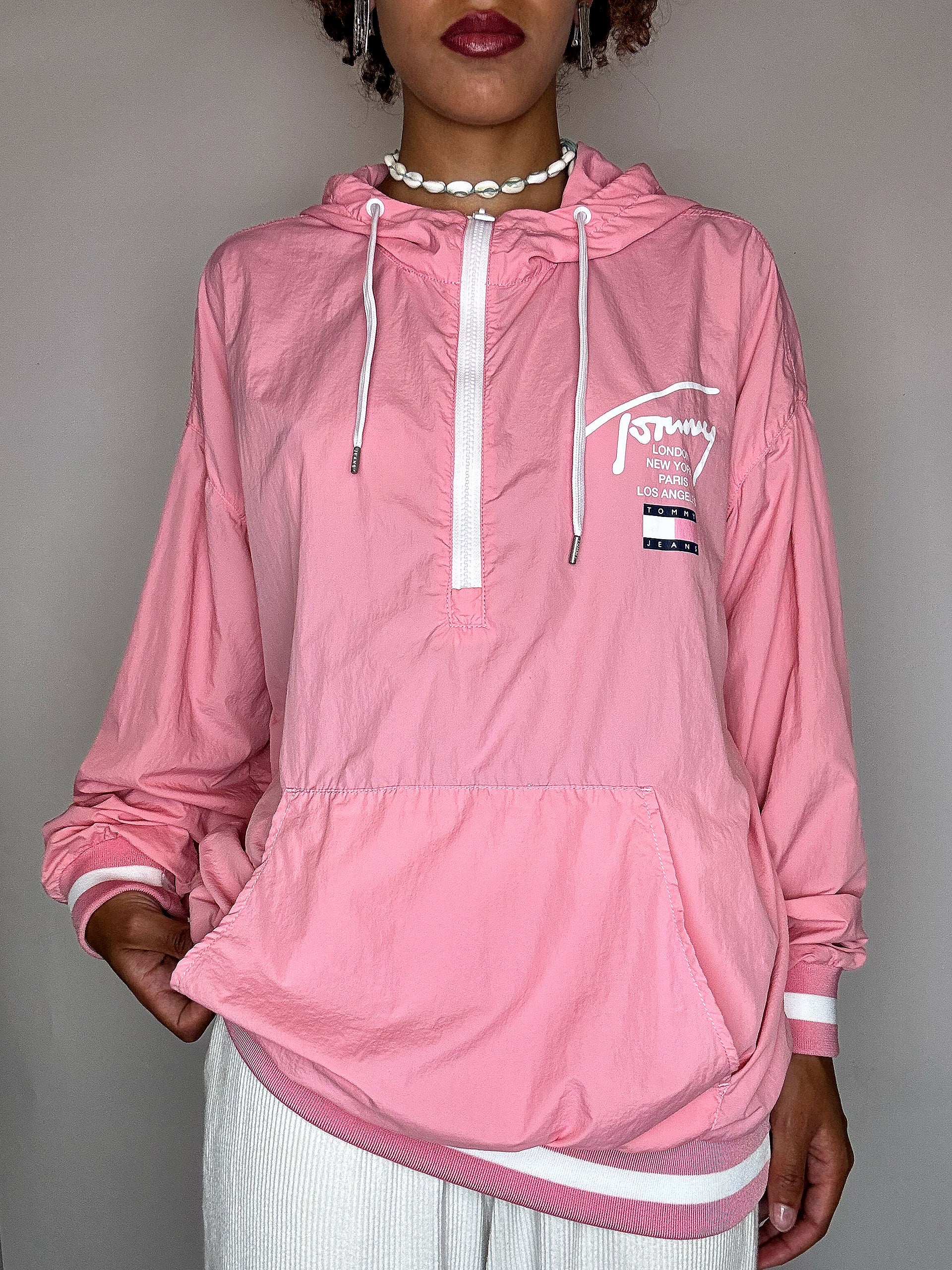 Wintbreaker pink TOMMY JEANS S Vintage