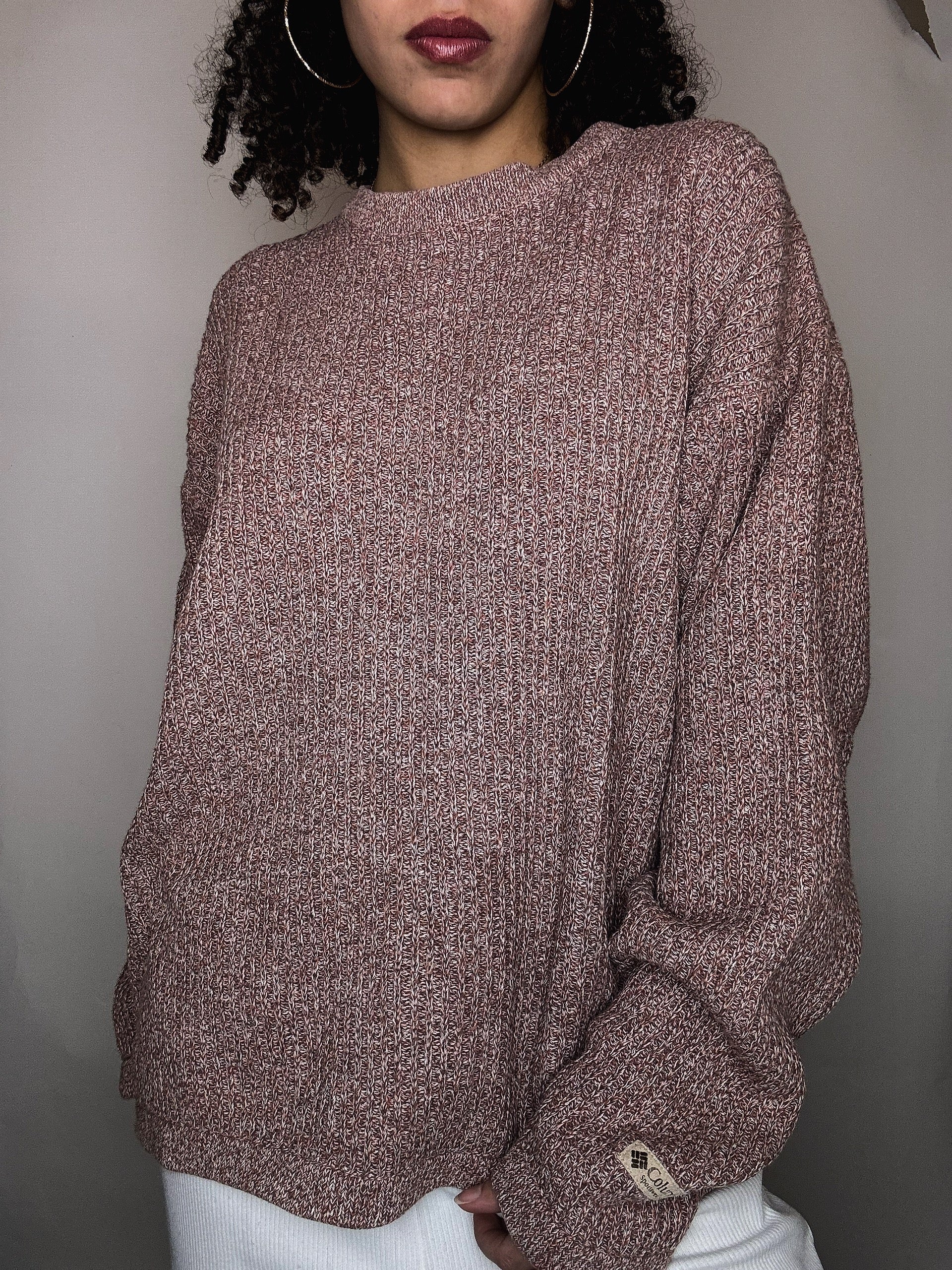 Pull en maille chiné Colombia L vintage