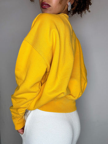 Sweat jaune TOMMY HILFIGER S vintage