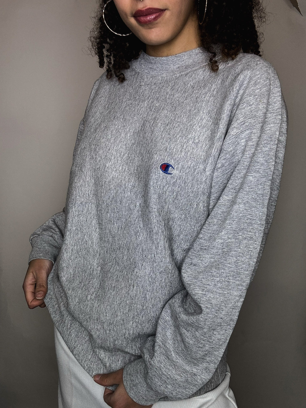 Sweat gris Champion M vintage