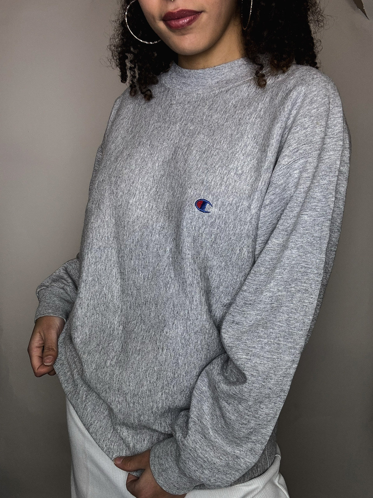 Sweat gris Champion M vintage