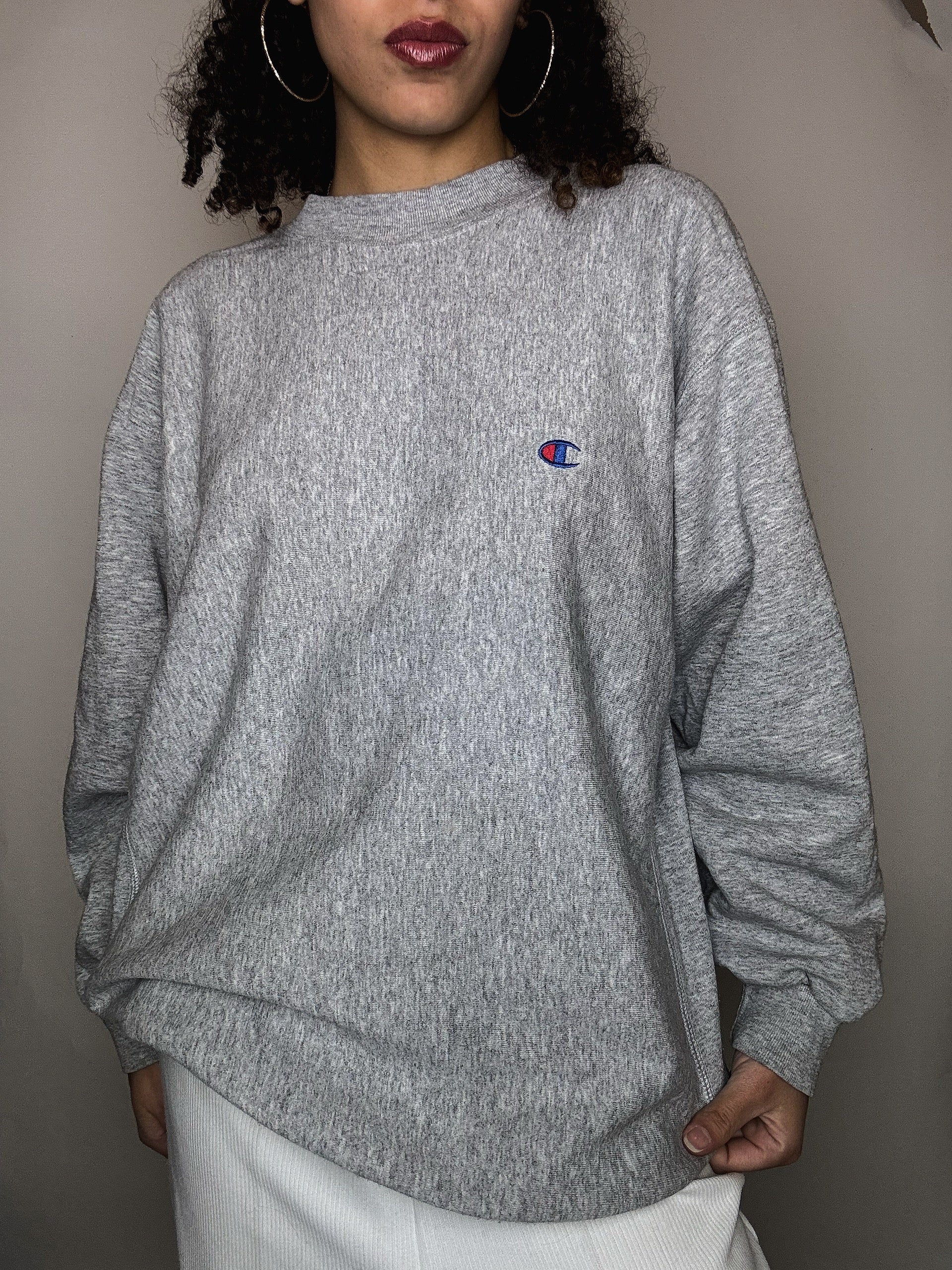 Sweat gris Champion M vintage