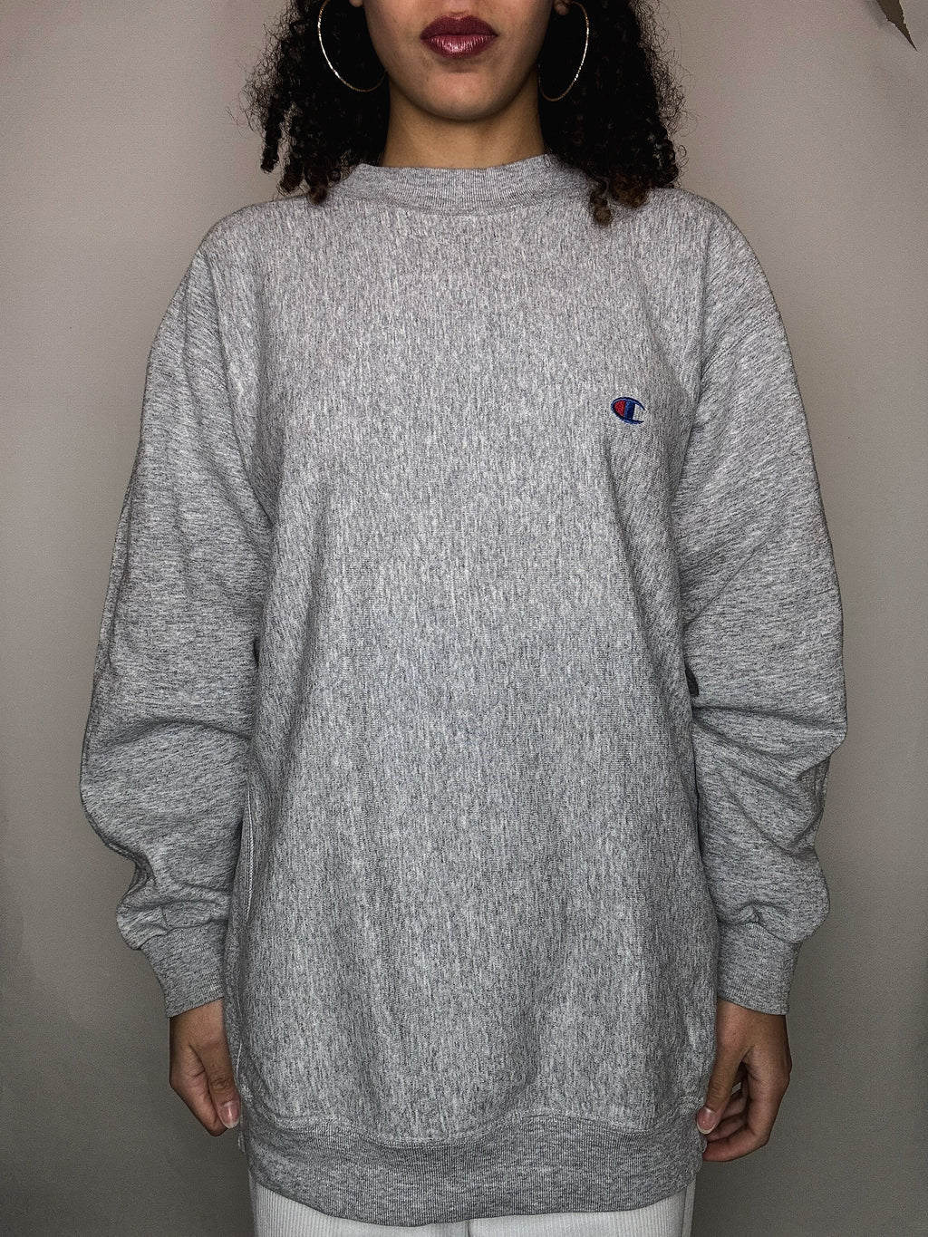 Sweat gris Champion M vintage