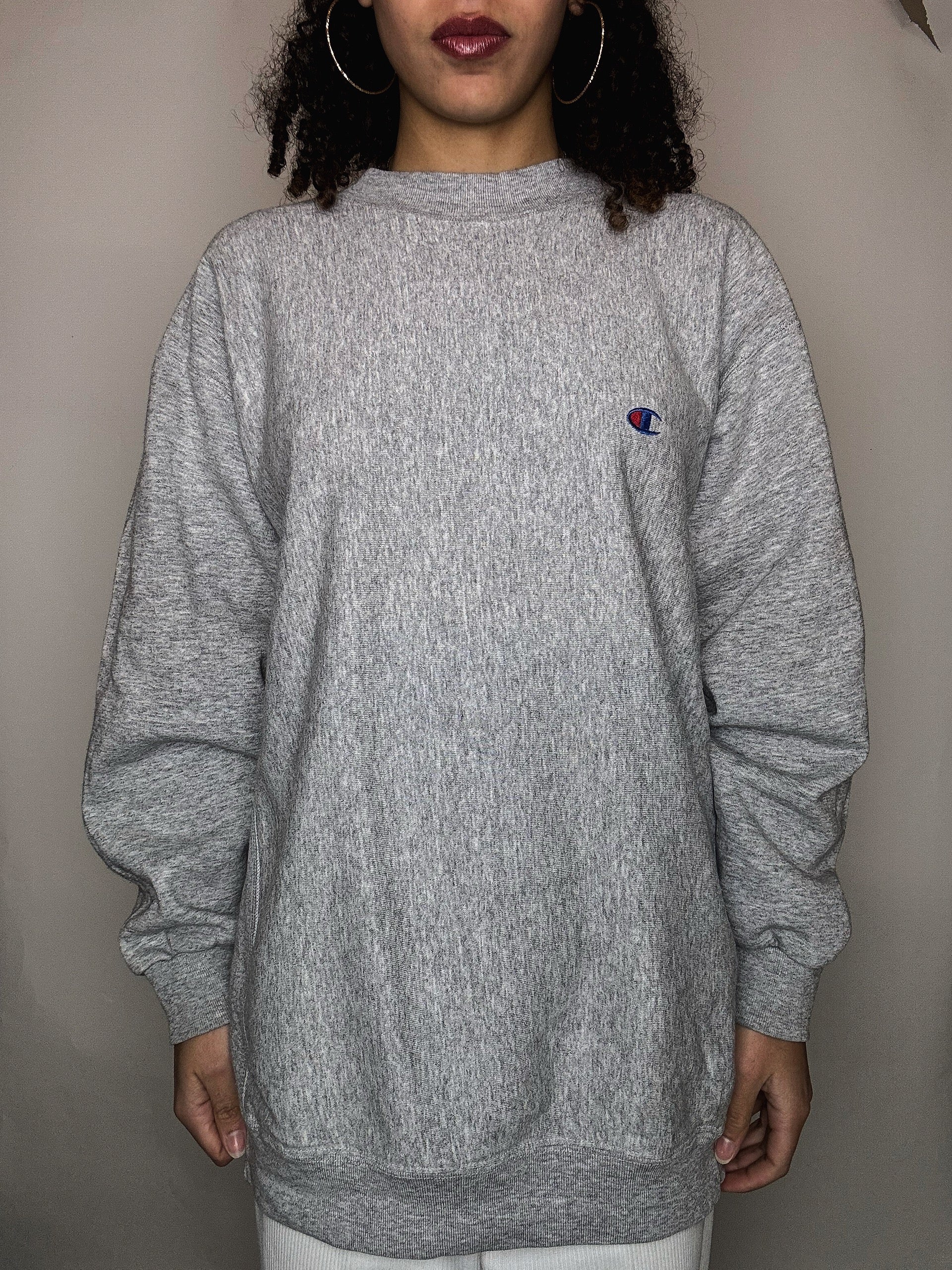 Sweat gris Champion M vintage