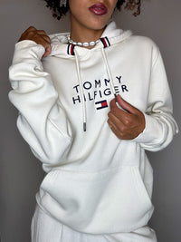 TOMMY HILFIGER L vintage cream hoodie