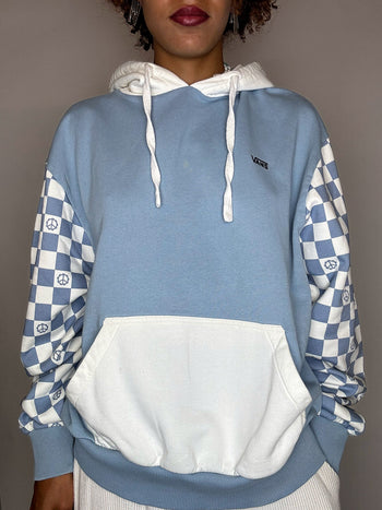 Sweat à capuche bleu VANS M vintage