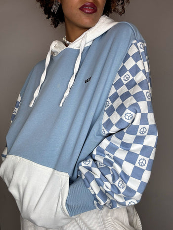 Sweat à capuche bleu VANS M vintage