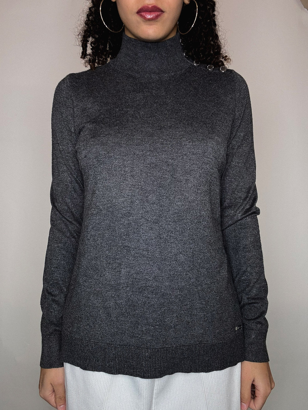 Pull gris Calvin Klein S vintage