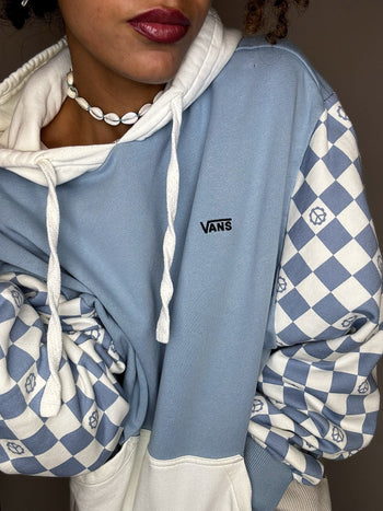 Sweat à capuche bleu VANS M vintage