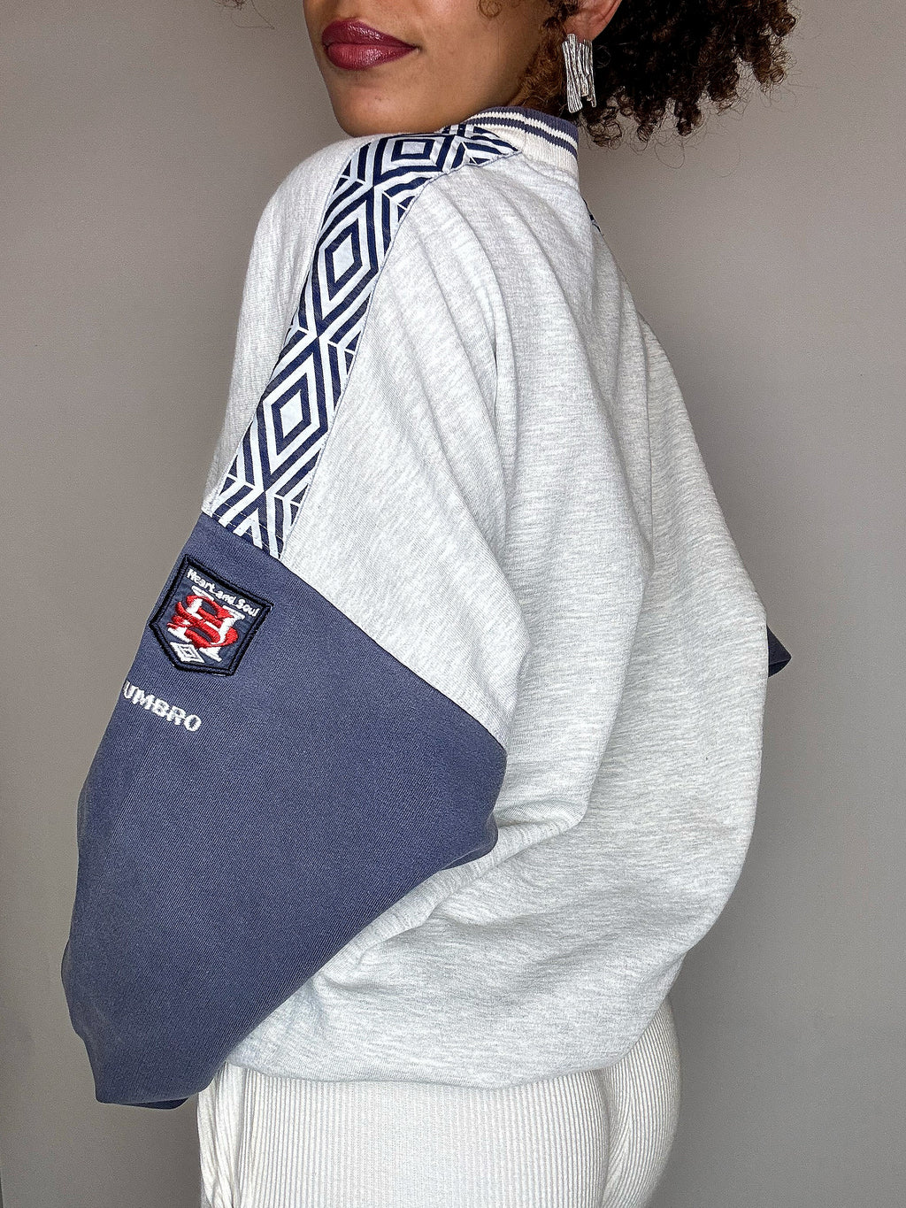 UMBRO XL Vintage Bicolor Rundhals-Sweatshirt