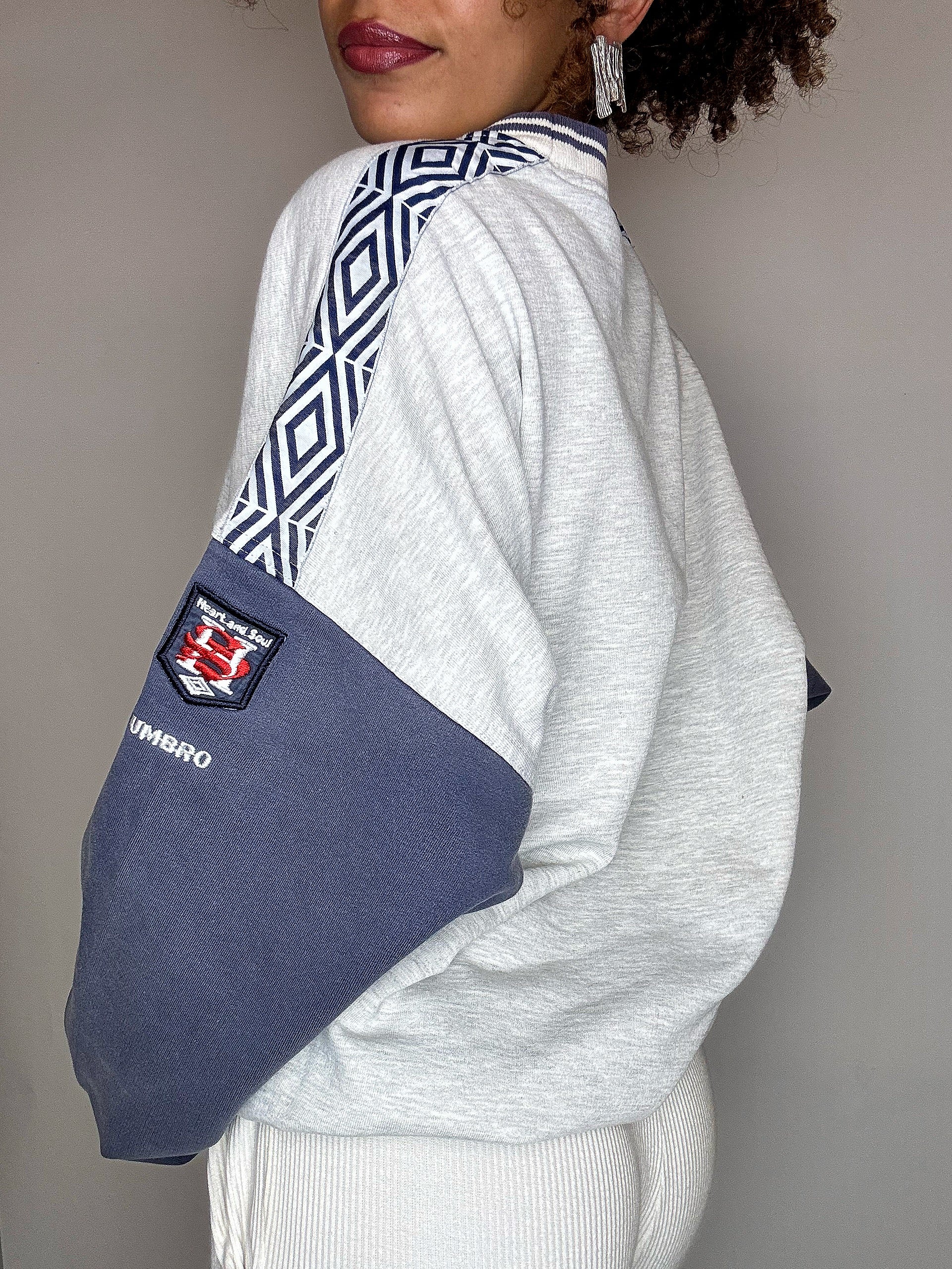 UMBRO XL Vintage Bicolor Rundhals-Sweatshirt