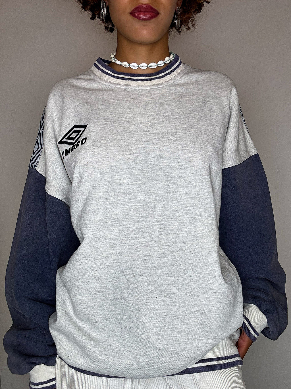 UMBRO XL Vintage Bicolor Rundhals-Sweatshirt