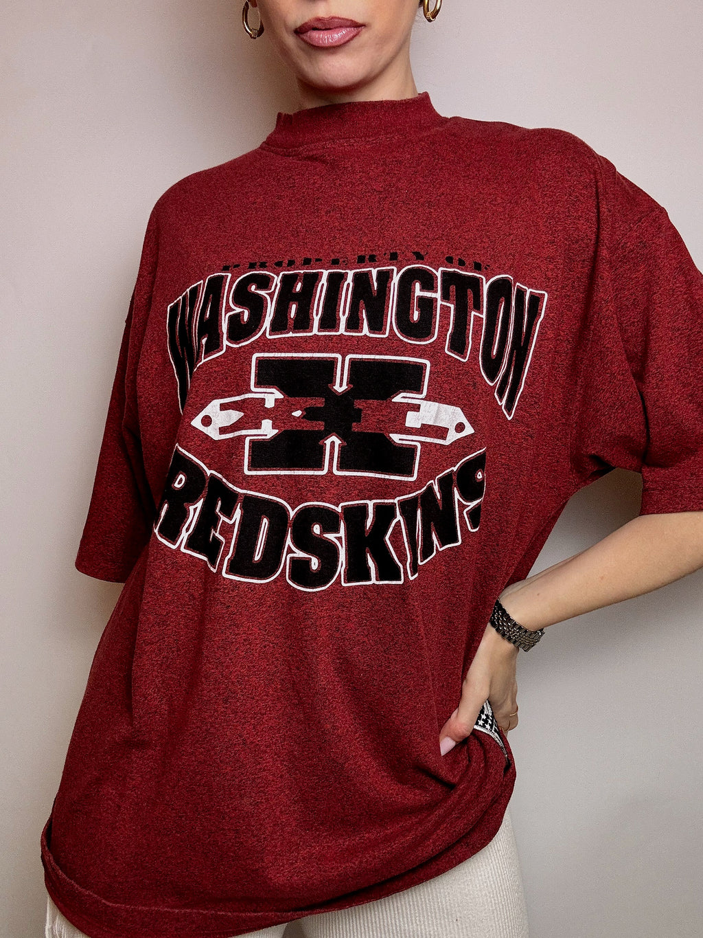 WASHINGTON REDSKINS XL Vintage Burgunder T-Shirt