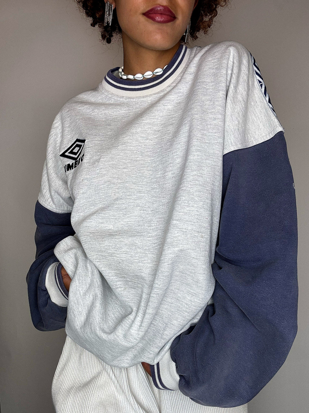 UMBRO XL Vintage Bicolor Rundhals-Sweatshirt
