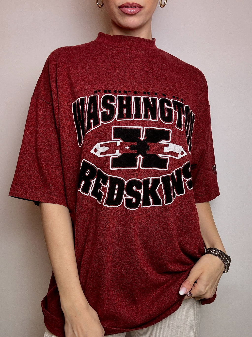 WASHINGTON REDSKINS XL Vintage Burgunder T-Shirt