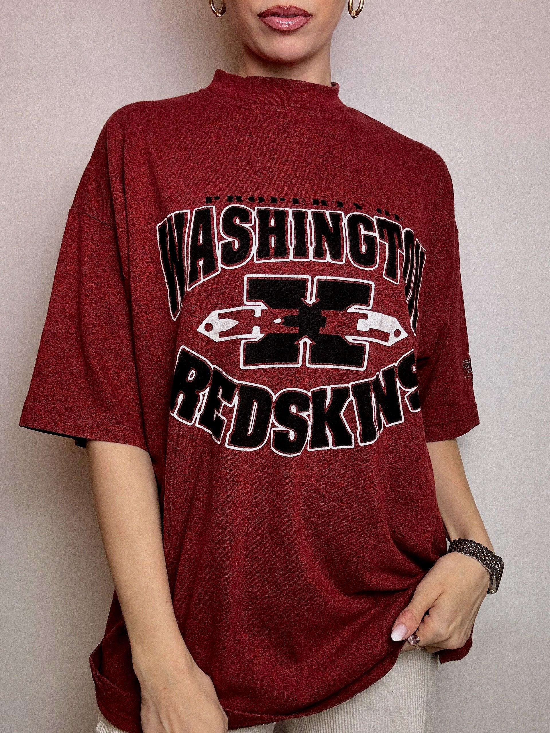 WASHINGTON REDSKINS XL Vintage Burgunder T-Shirt