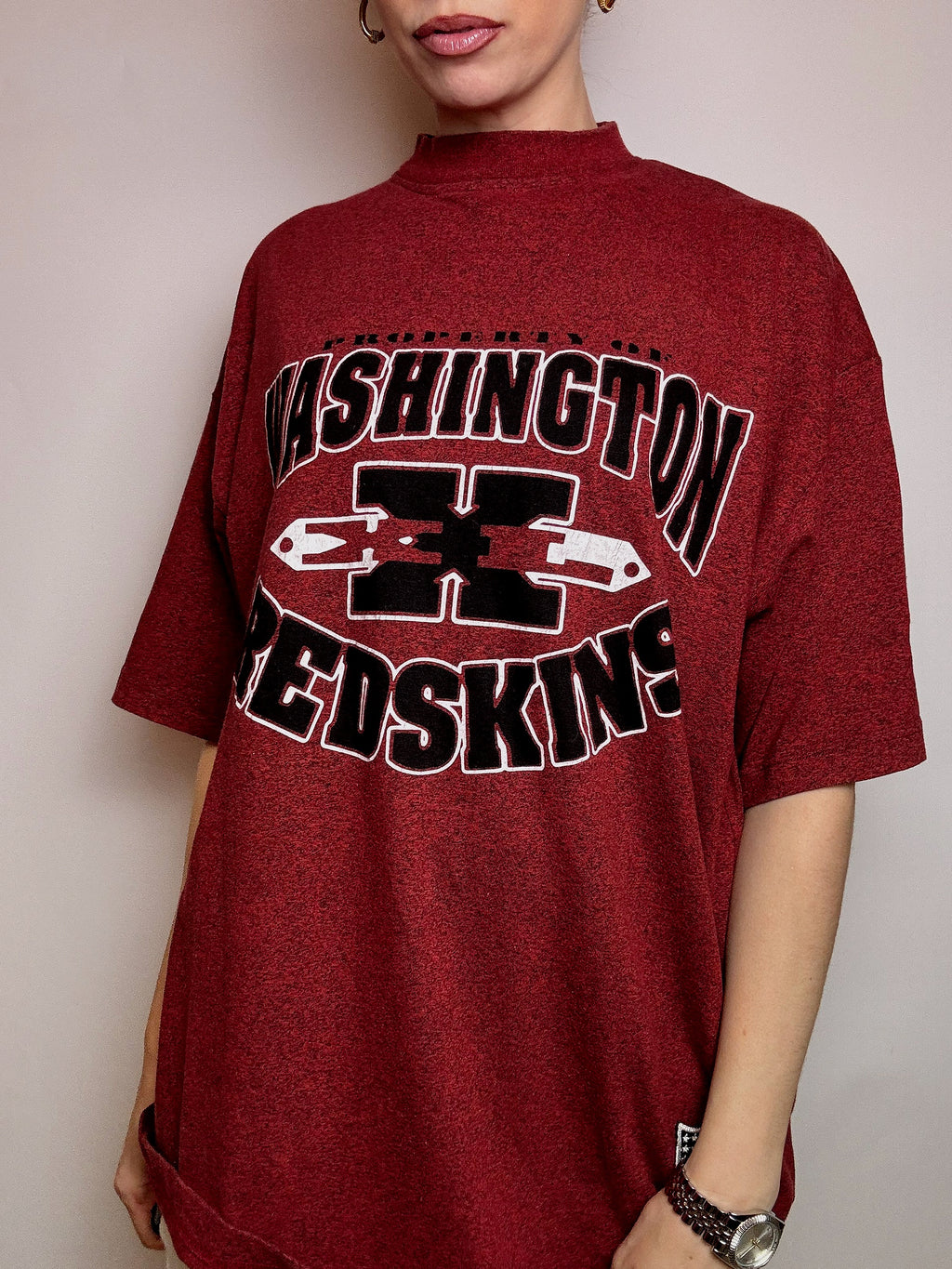 WASHINGTON REDSKINS XL Vintage Burgunder T-Shirt