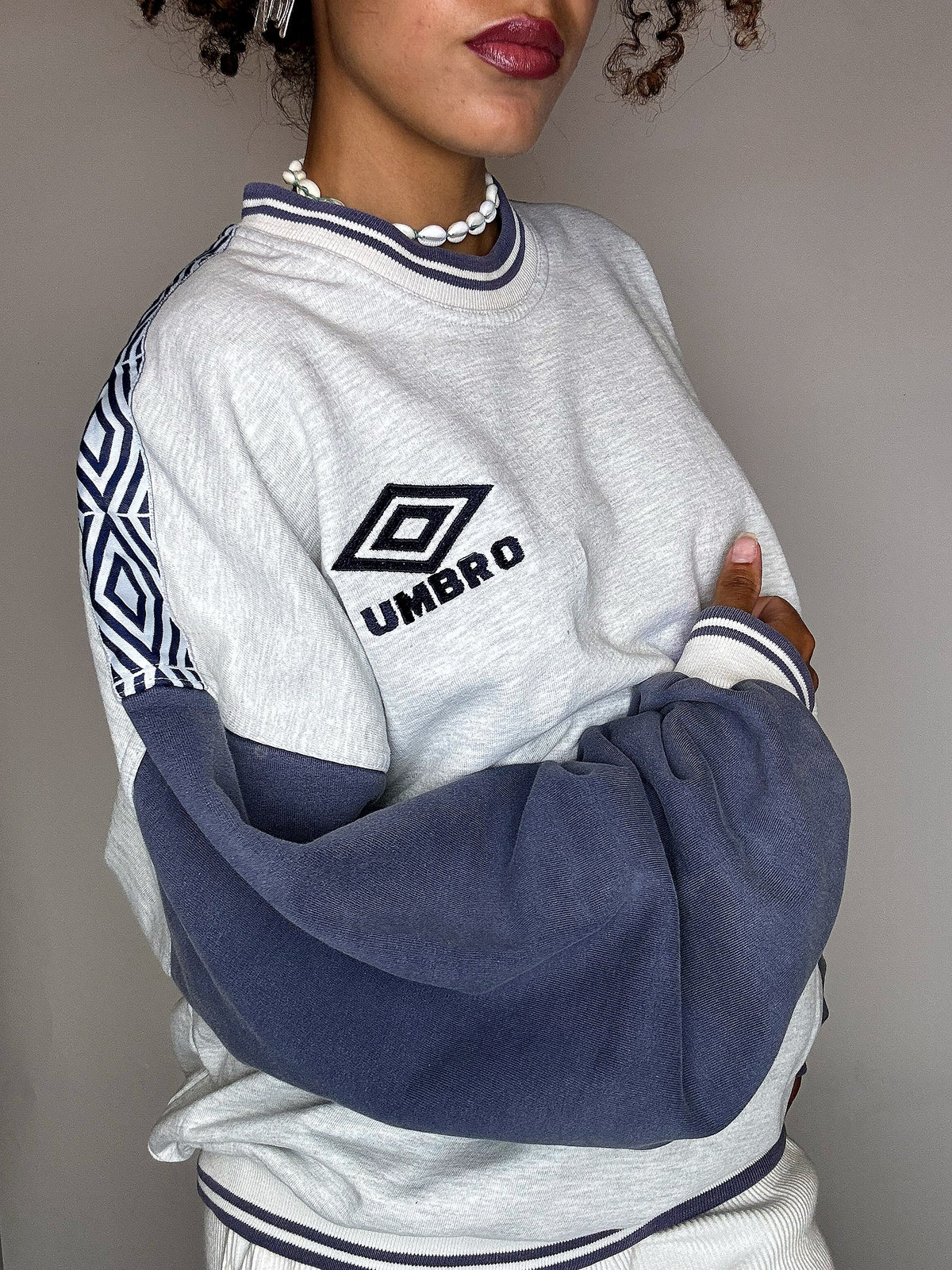 UMBRO XL Vintage Bicolor Rundhals-Sweatshirt