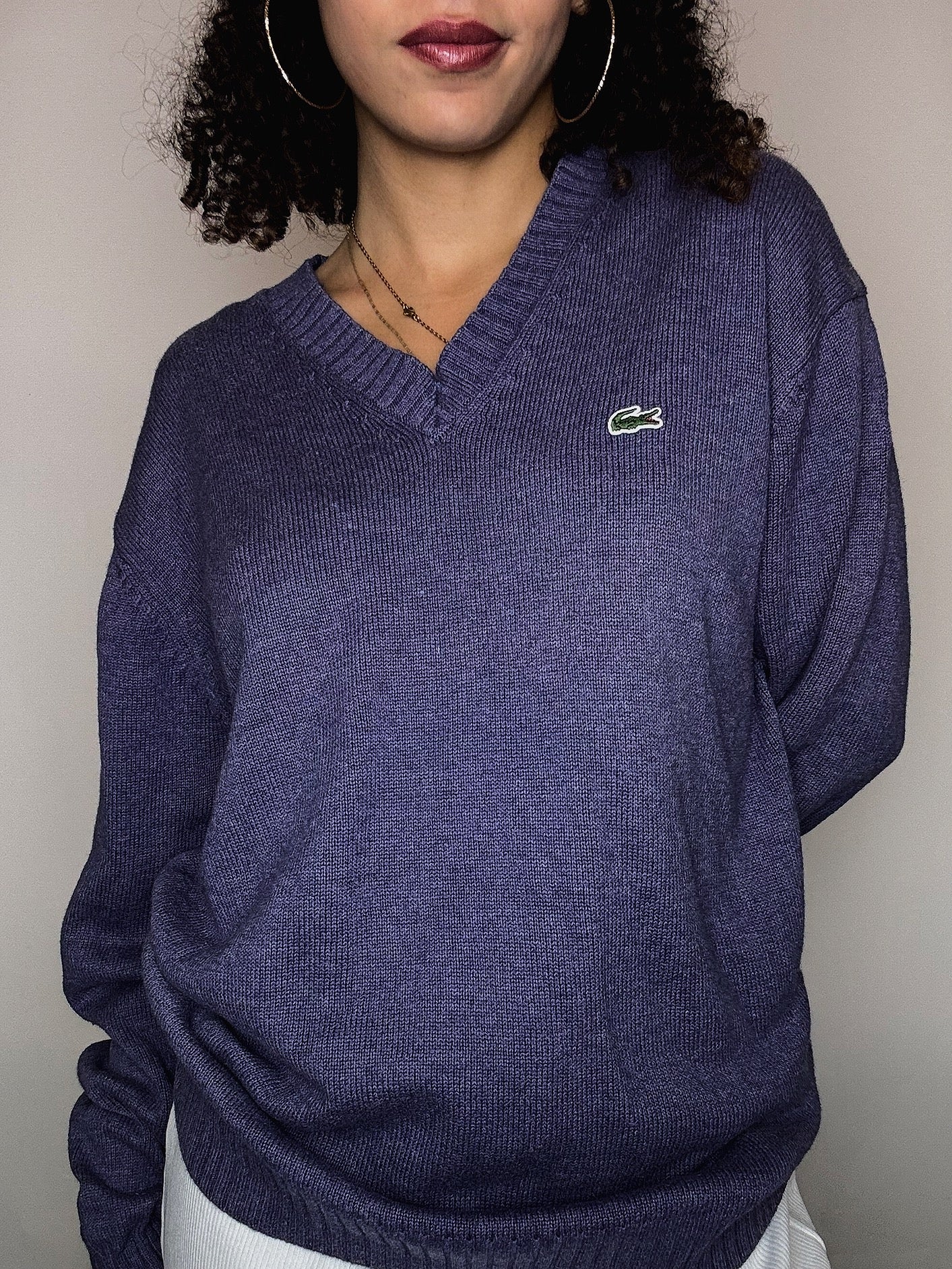 Pull lila Lacoste L vintage