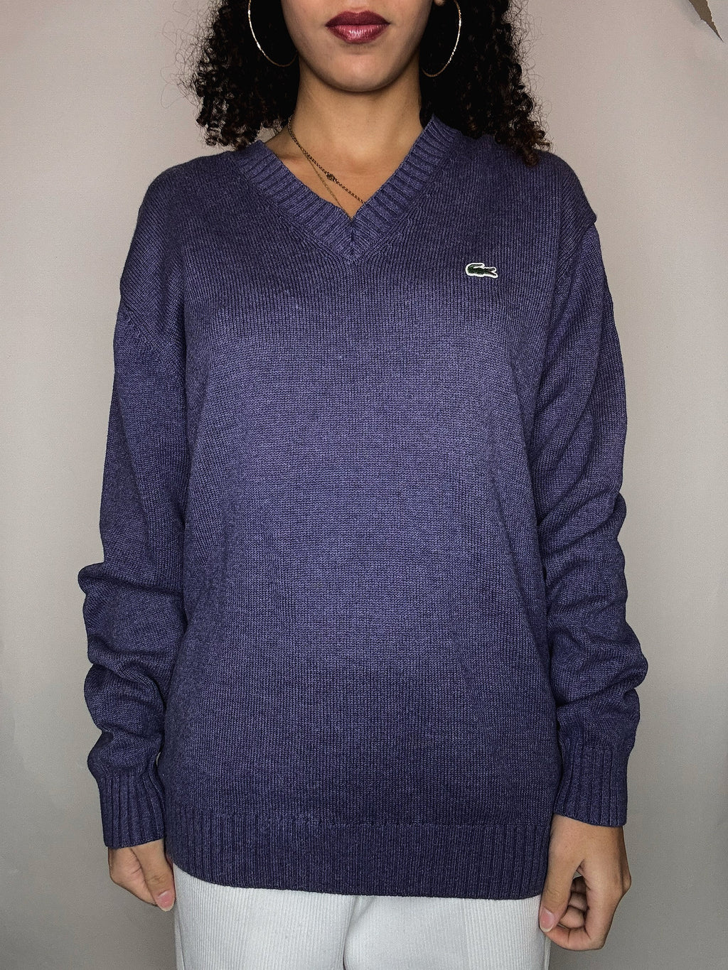 Pull lila Lacoste L vintage