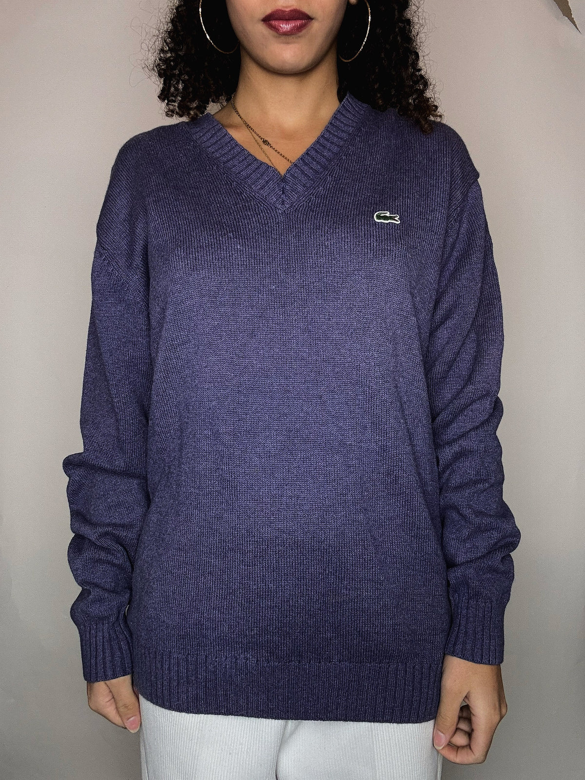 Pull lila Lacoste L vintage