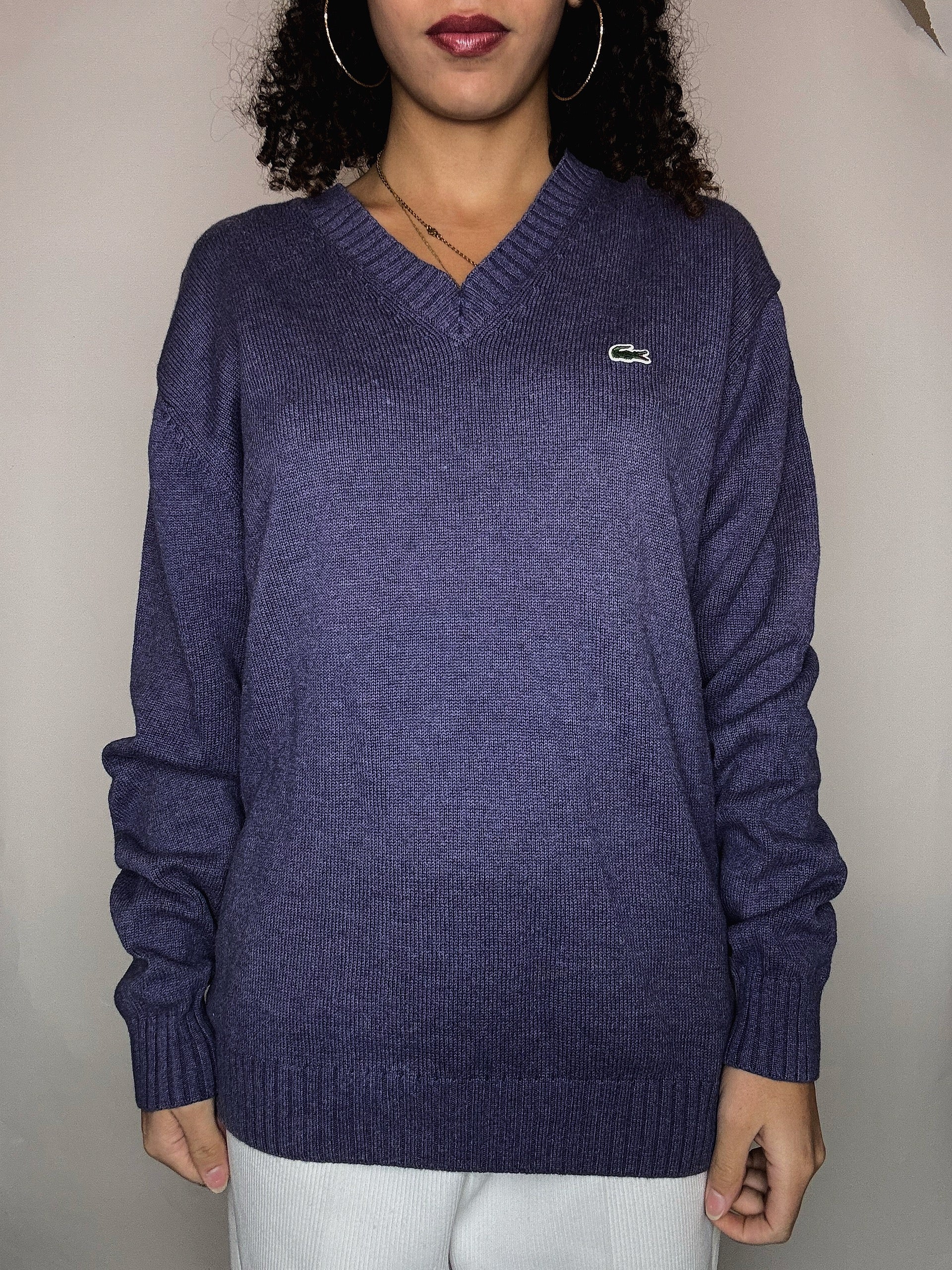 Pull lila Lacoste L vintage