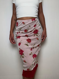 Jupe mi longue en mesh S/M vintage