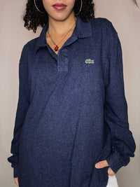 Polo manches longues marine Lacoste XL vintage