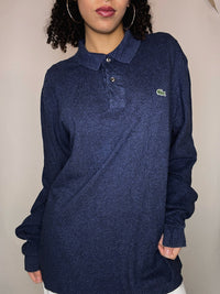 Polo manches longues marine Lacoste XL vintage