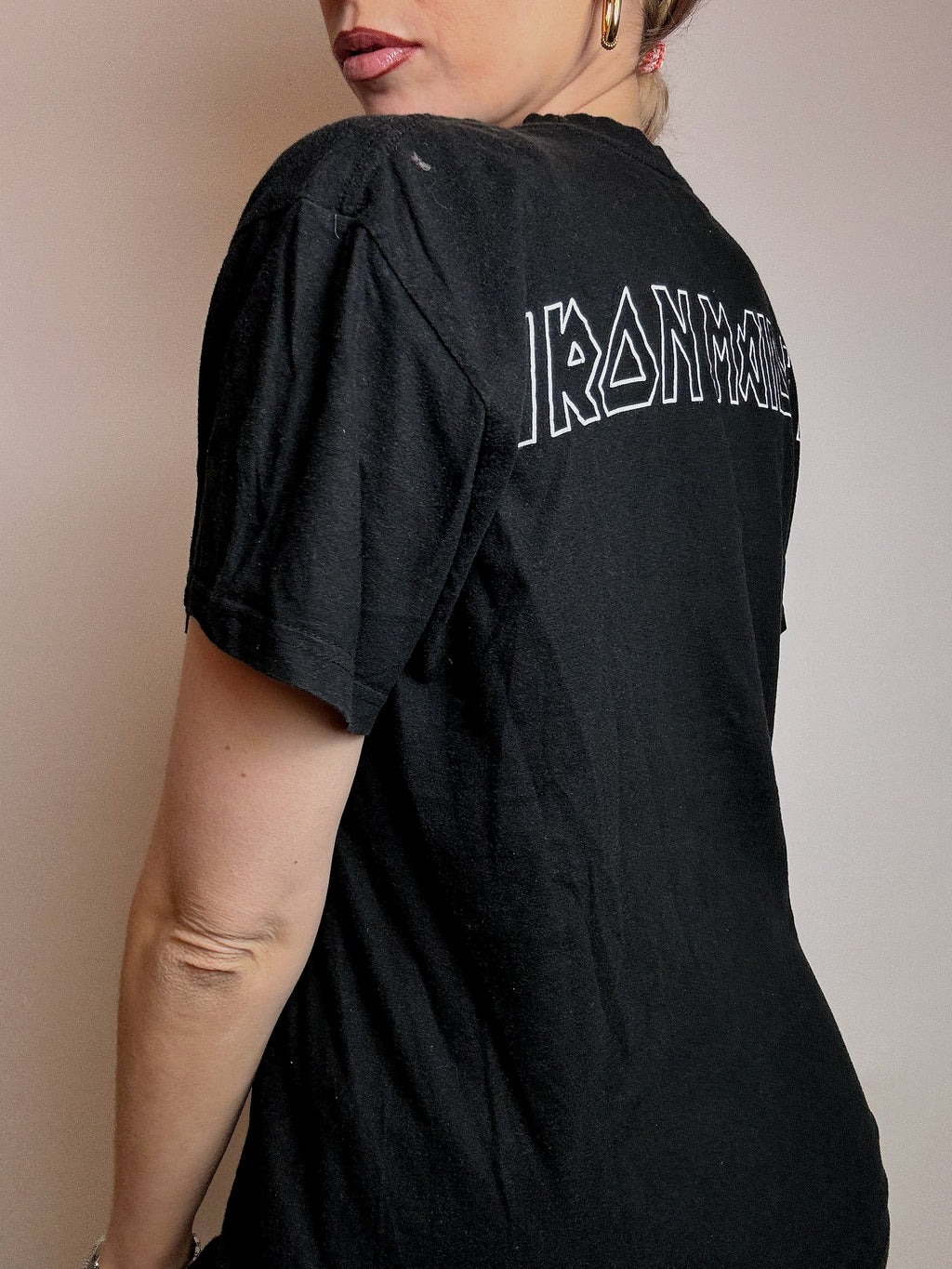 IRON MAIDEN M Vintage schwarzes T-Shirt