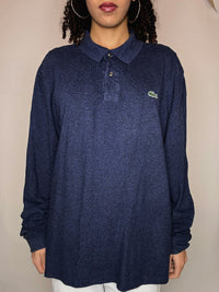 Polo manches longues marine Lacoste XL vintage