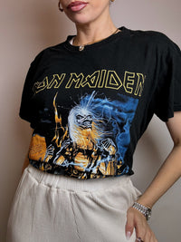 IRON MAIDEN M Vintage schwarzes T-Shirt