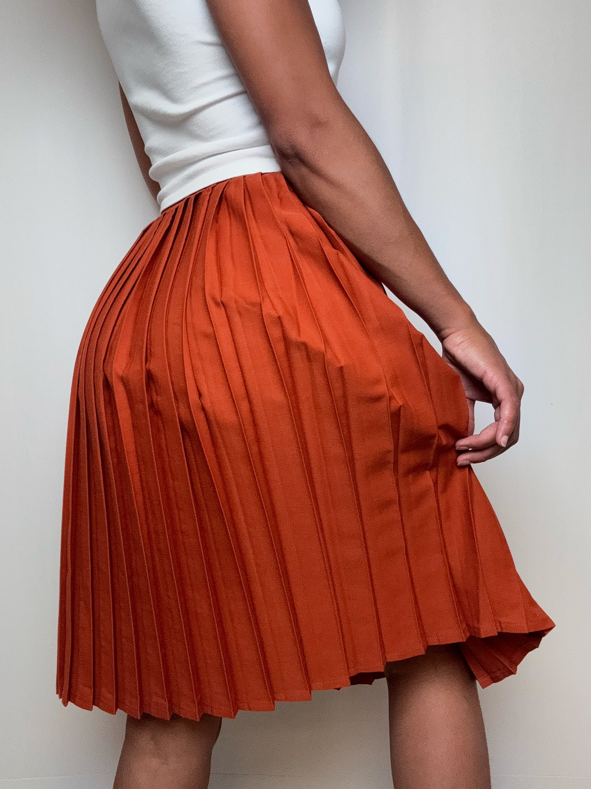 Jupe plissée terracota S/M vintage