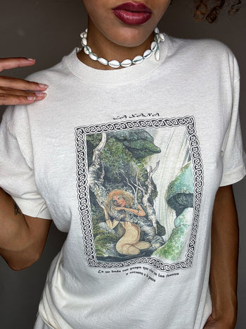 Tee shirt imprimé en coton S vintage