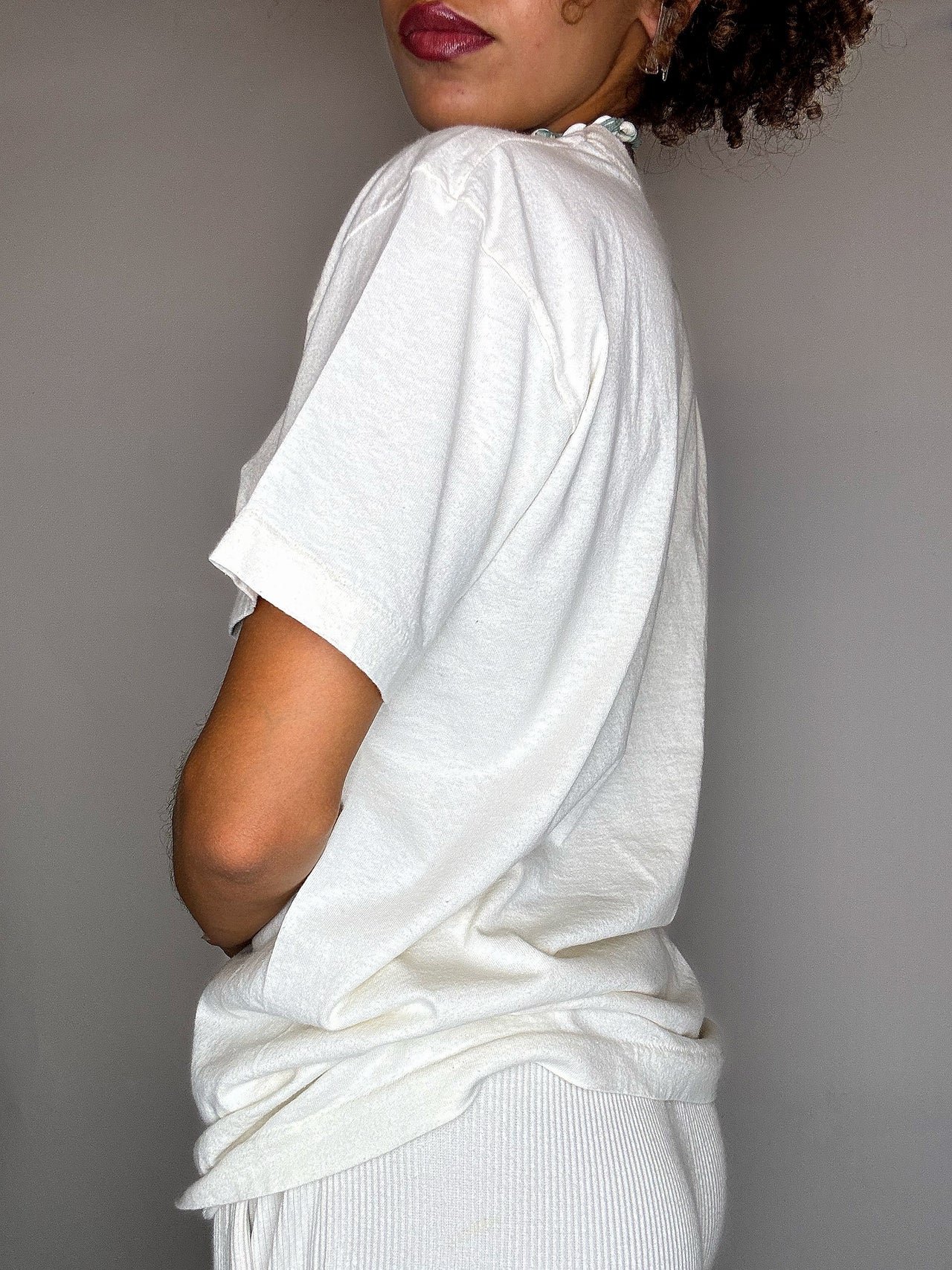 Tee shirt imprimé en coton S vintage