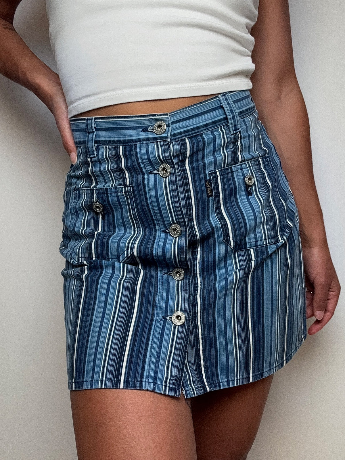 Jupe à boutons S/M vintage