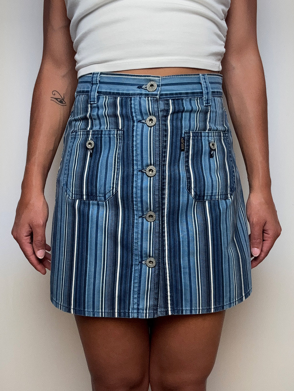 Jupe à boutons S/M vintage