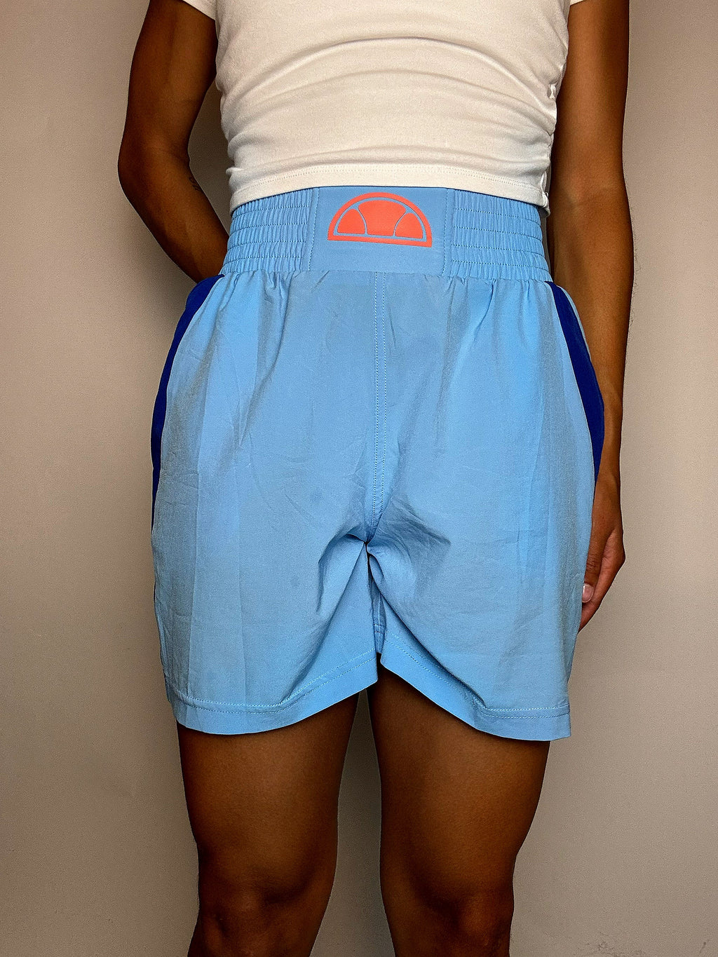 Vintage blaue Ellesse-Boxershorts, Größe M