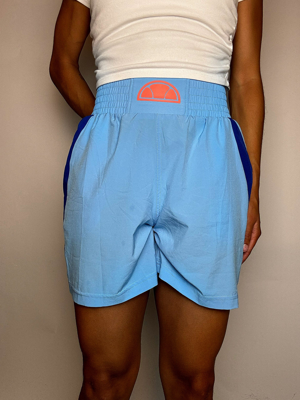 Vintage blaue Ellesse-Boxershorts, Größe M