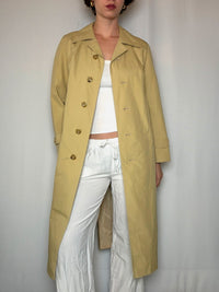Trench jaune beurre M vintage