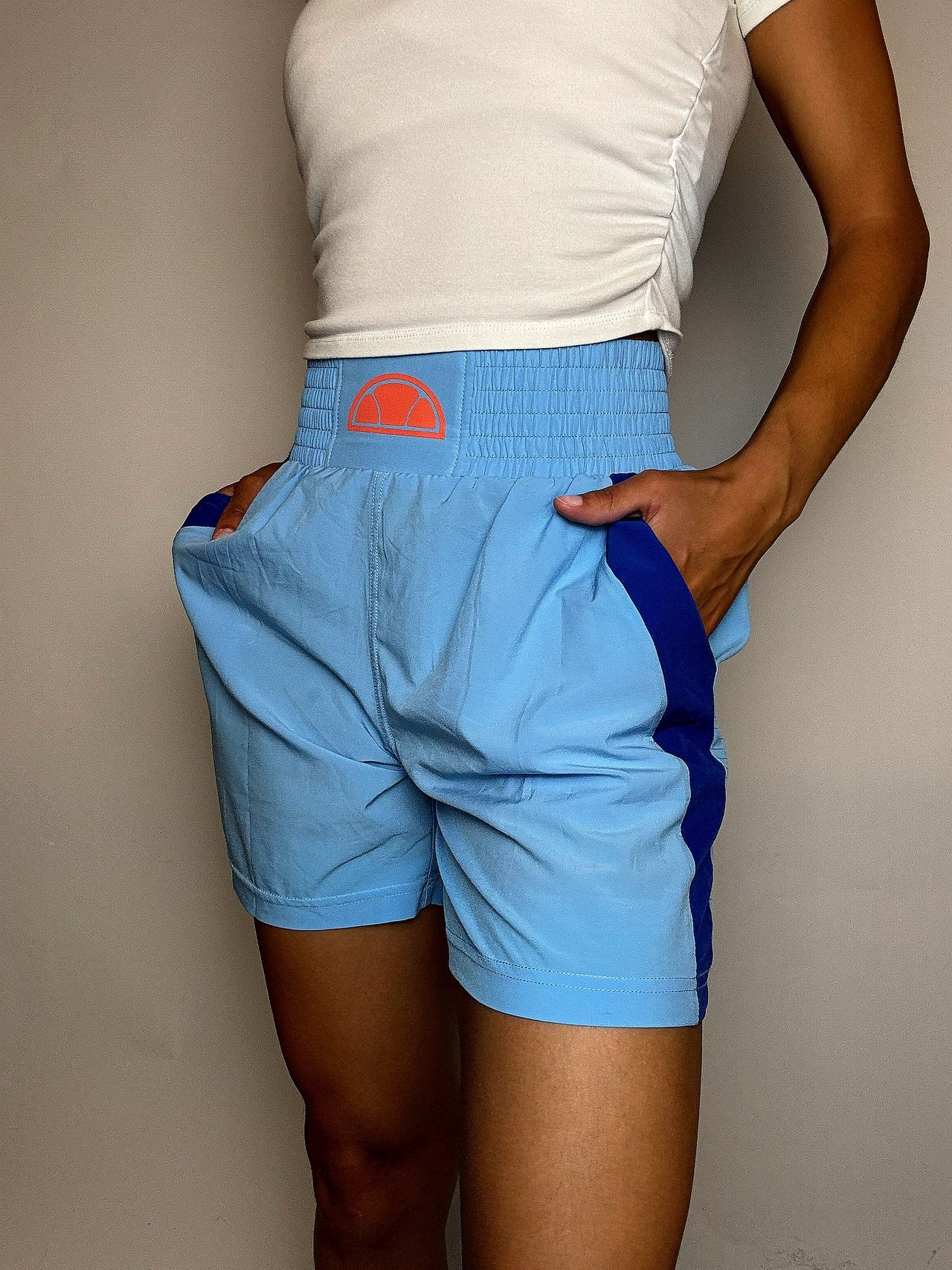 Short de boxe court bleu ELLESSE M vintage