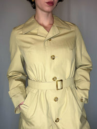 Trench jaune beurre M vintage