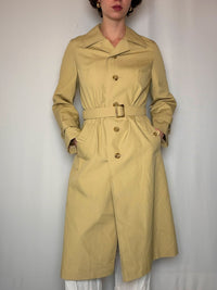Trench jaune beurre M vintage