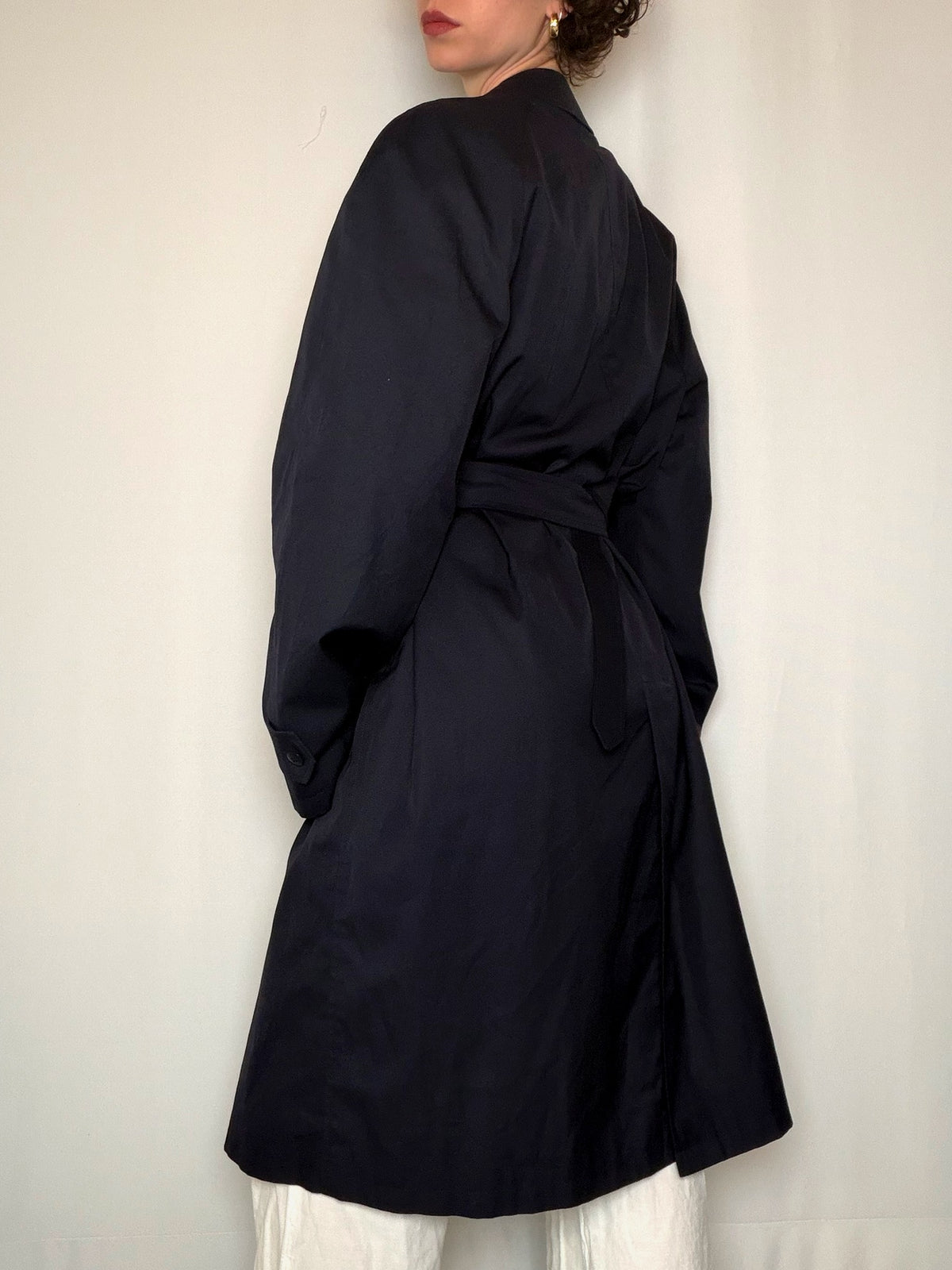 Trench bleu marine imperméable L vintage